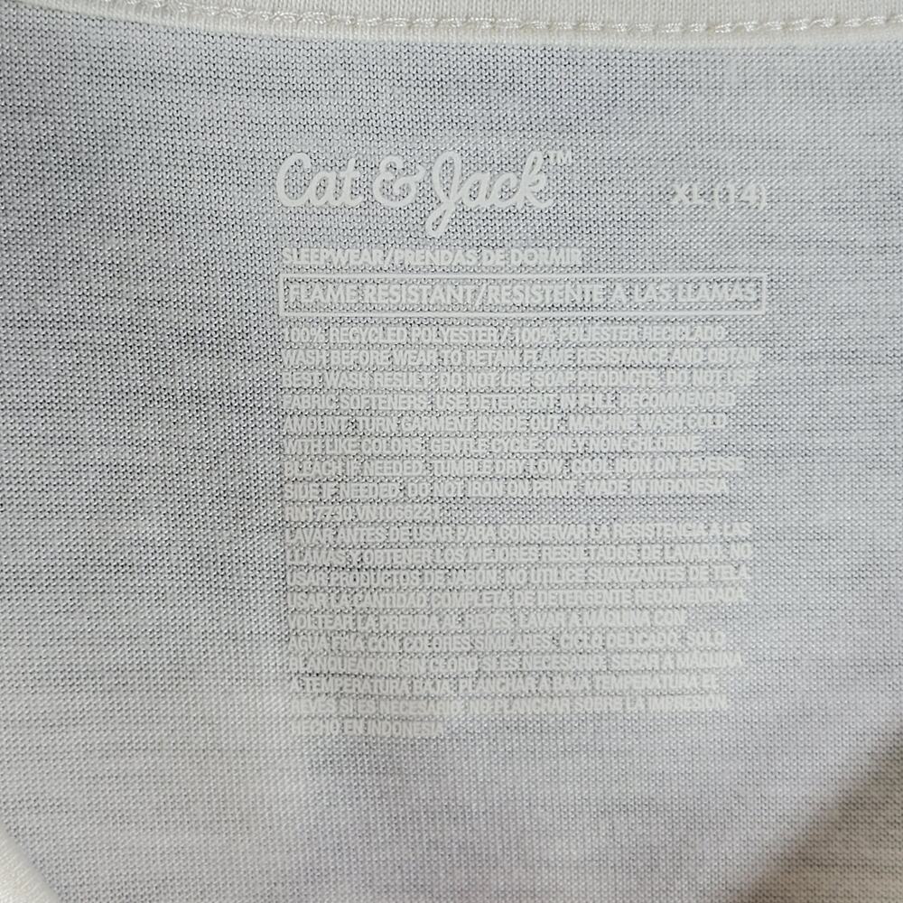 Cat & Jack Kids "Dance the Day Away" Print Pajama Set, Black/White, Sz XL, NWT - Picture 5 of 6